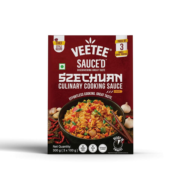 Szechuan + Hot Garlic Culinary Cooking Sauce | Ready to Cook Gravy + Stir Fry | (6 x 100g)