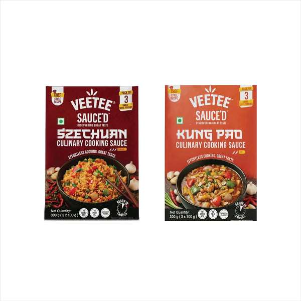 Szechuan + Kung Pao Culinary Cooking Sauce | Ready to Cook Gravy + Stir Fry | (6 x 100g)